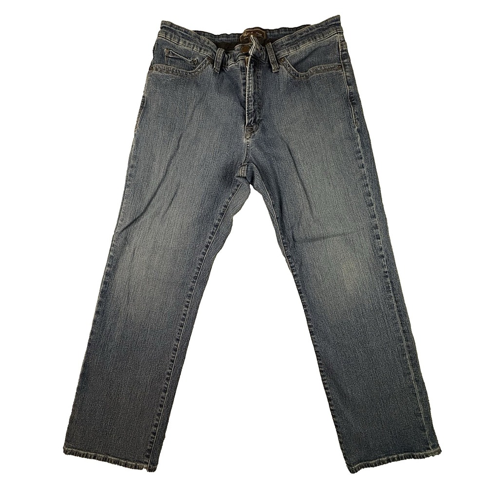 34 Heritage Men's 35x28 Blue Charisma Straight Leg Stretch Jeans Comfort Classic